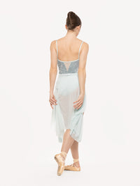エレベ ダンスウェア ドラゴンフライショートスカート パウダーブルーメッシュ Eleve Dancewear Dragonfly Short Skirt Powder Blue Mesh RTW