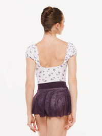 エレベ ダンスウェア ヒップスター・スカート Eleve Dancewear Hipster Skirt Eggplant Mesh RTW