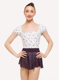 エレベ ダンスウェア ヒップスター・スカート Eleve Dancewear Hipster Skirt Eggplant Mesh RTW