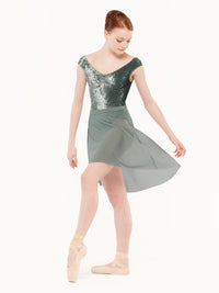エレベ ダンスウェア ソフィア・レオタード Eleve Dancewear Sophia Leotard Frozen Lagoon Crushed Velvet RTW