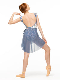 エレベ ダンスウェア ウィーン ミッド ハイロー ラップ スカート ジーンズ メッシュEleve Dancewear Vienna Mid High-Low Wrap Skirt Jean Mesh RTW