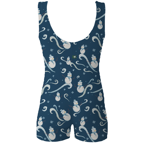 ラッキーレオ Luckyleo Navy Frosty Shine Shorts Unitard