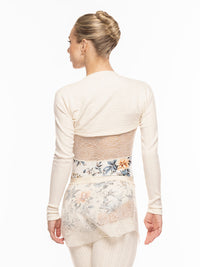 エレベ ダンスウェア シュラグ Eleve Dancewear Shrug Knit Cream RTW