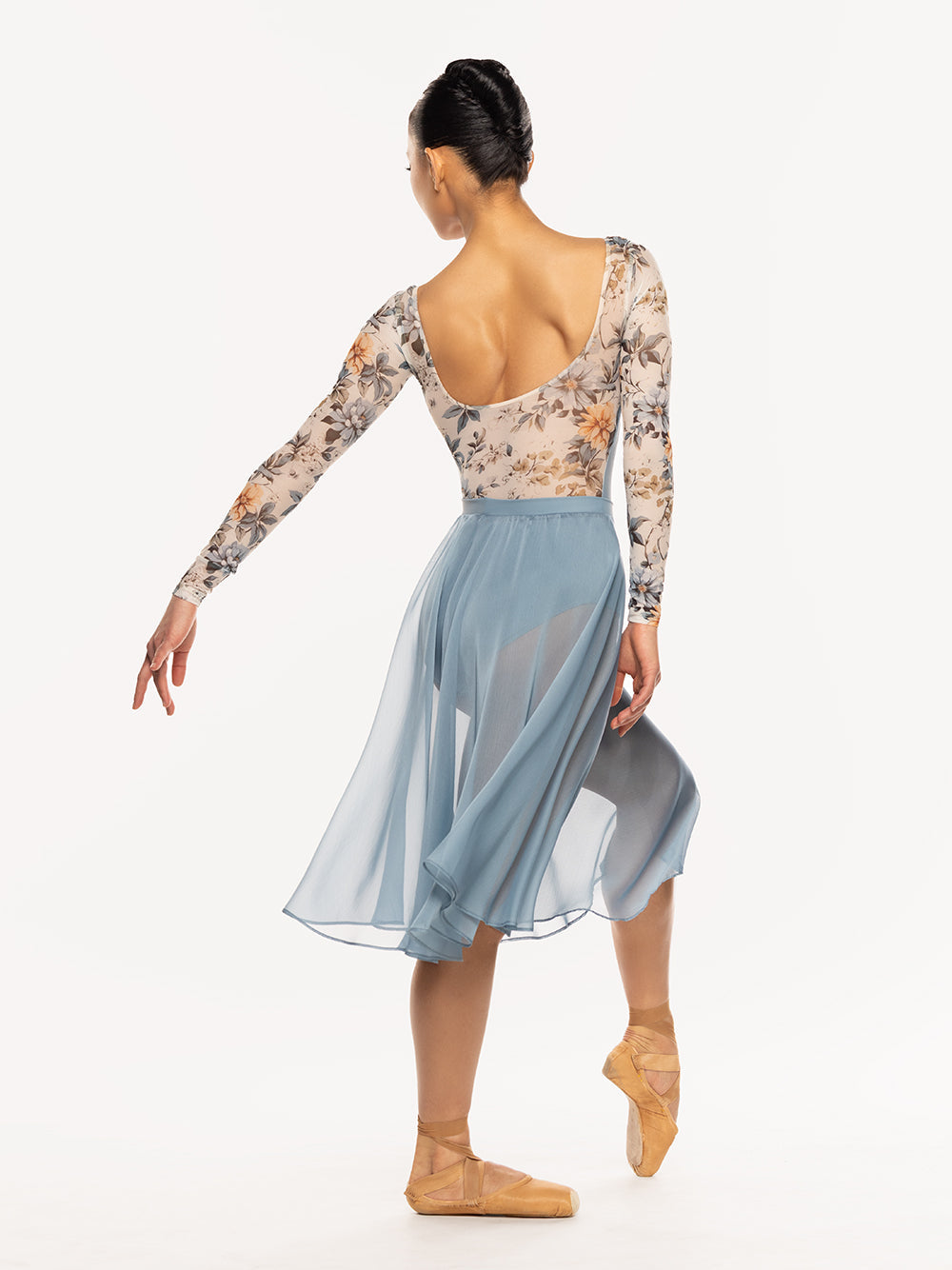 *エレベ ダンスウェア シフォン・リハーサル・スカート Eleve Dancewear Chiffon Rehearsal Skirt Light Jean RTW