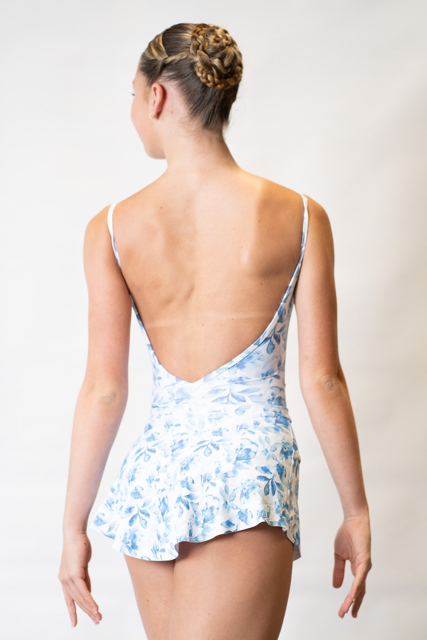 ダンスドパリ スカート Danse de Paris Patterned Skirt Flora Bleu