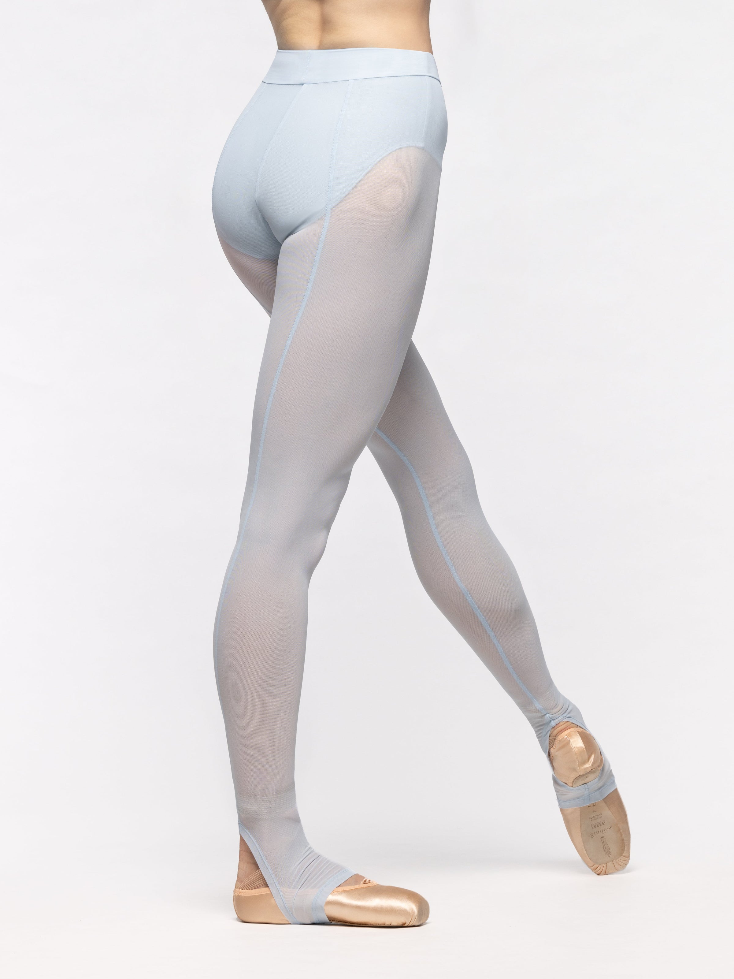 エレベ ダンスウェア スティラップバックシームタイツ フロストメッシュ Eleve Dancewear Stirrup Back Seam Tights Frost Mesh RTW