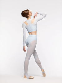 エレベ ダンスウェア バックシームクロップトップ フロストメッシュ Eleve Dancewear Back Seam Crop Top Frost Mesh RTW