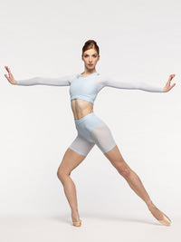 エレベ ダンスウェア バックシームクロップトップ フロストメッシュ Eleve Dancewear Back Seam Crop Top Frost Mesh RTW
