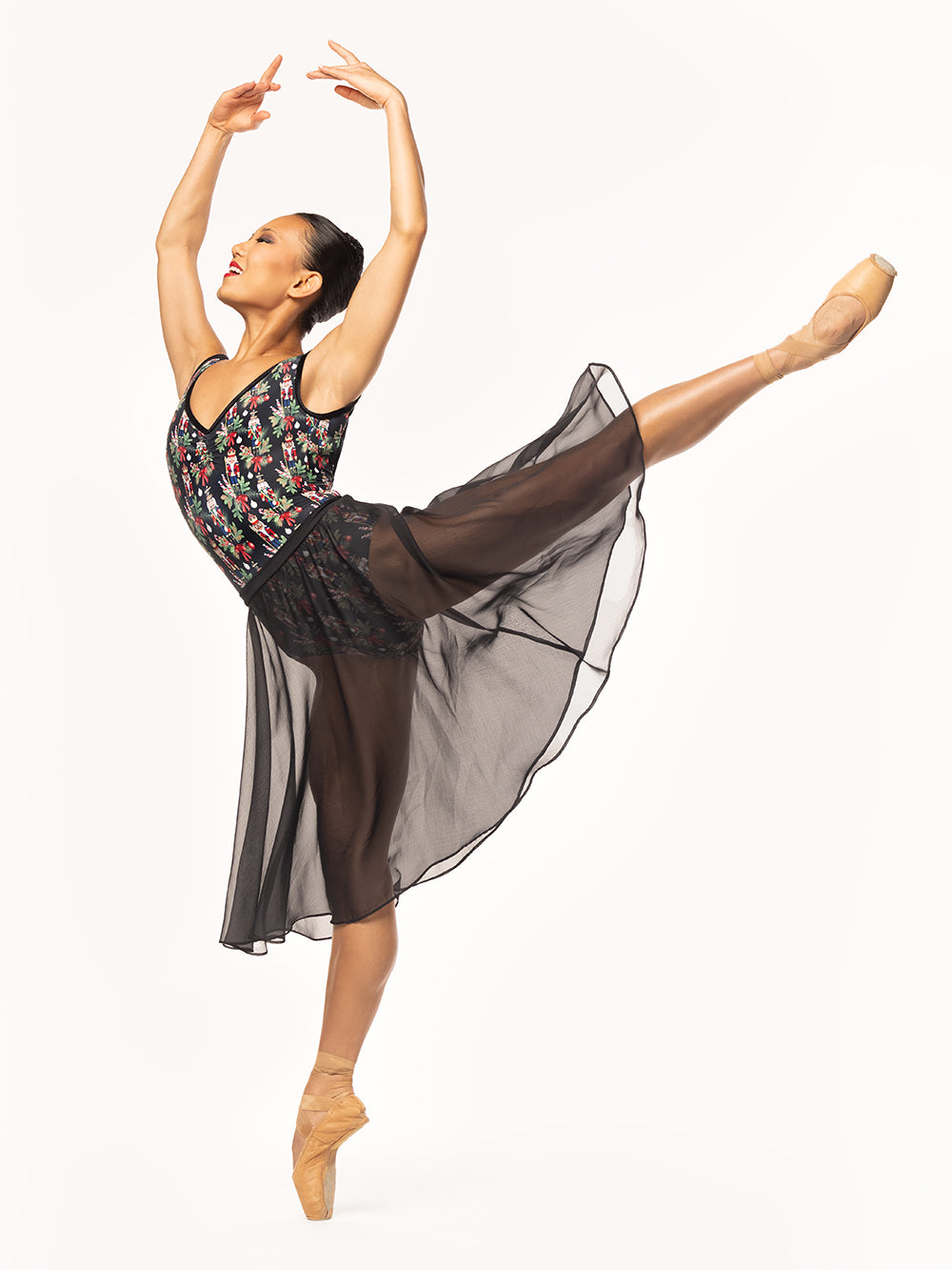 *エレベ ダンスウェア シフォン・リハーサル・スカート Eleve Dancewear Chiffon Rehearsal Skirt Black RTW