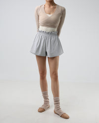 レヴダンス クロスオーバーセーター LEVDANCE  crossover sweater HONEY BEIGE