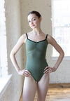 クラスイン キャミソールレオタード Class In OLIVE VELVET TRIM CAMI