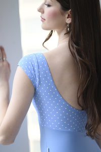 クラスイン キャップスリーブレオタード Class In LILAC POLKA DOTS TOP LEO