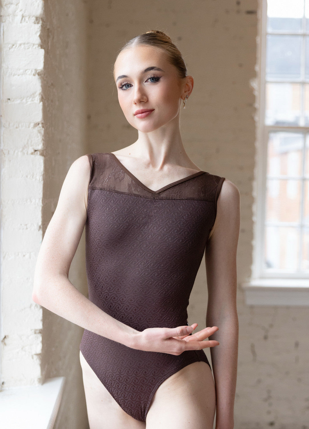 クラスイン タンクレオタード Class In BROWN KNITTED TANK LEO