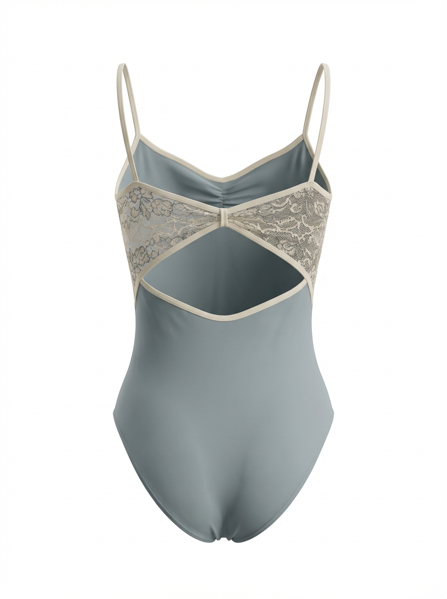 クラスイン キャミソールレオタード Class In GREY LACE INSERTS BACK CAMI