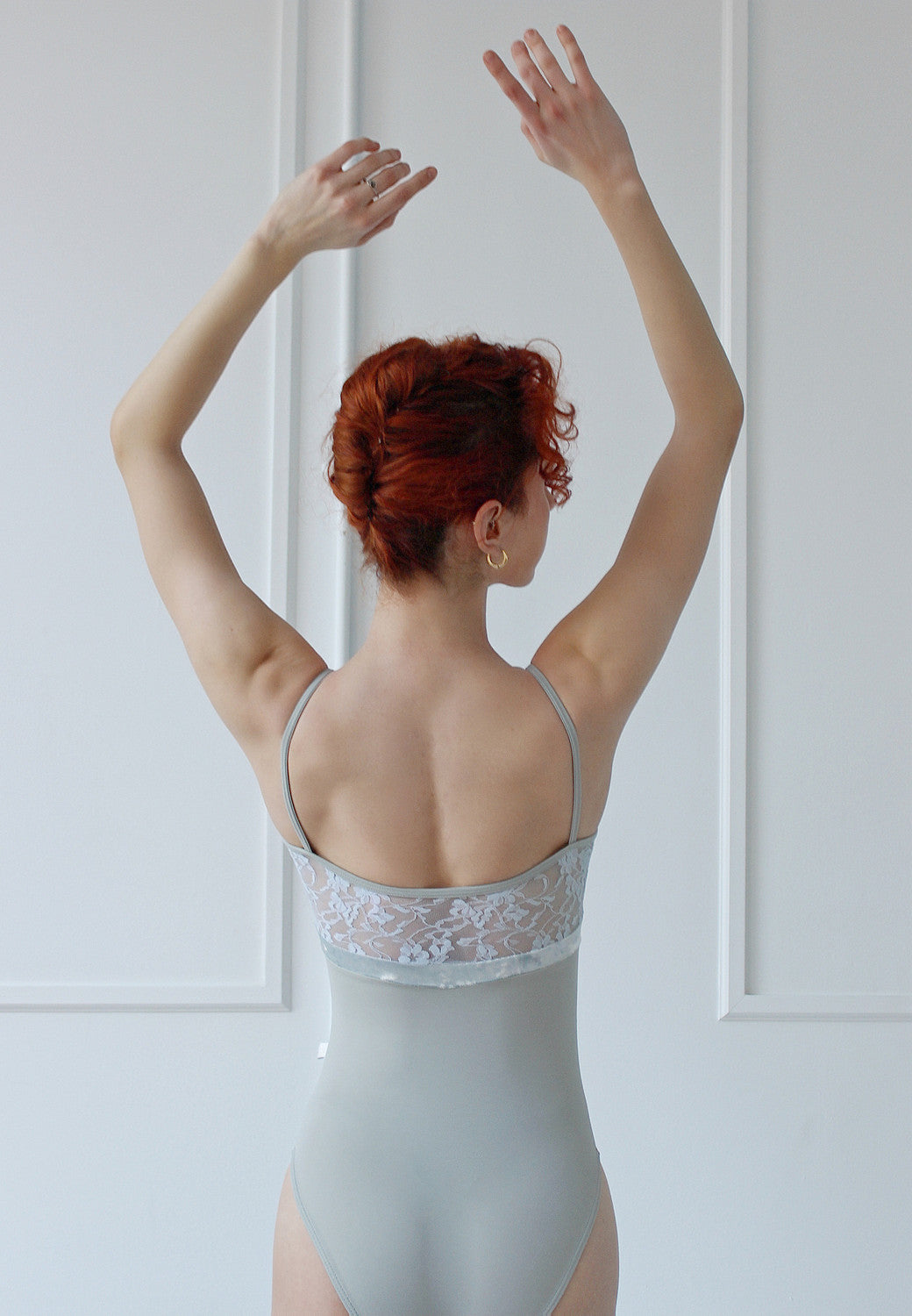 クラスイン キャミソールレオタード Class In GREY LACE OVELAY CAMI