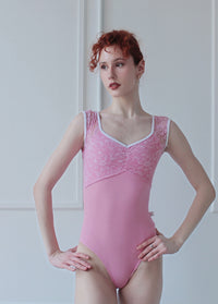 クラスイン キャップスリーブレオタード Class In HOTPINK LACE OVELAY LEO