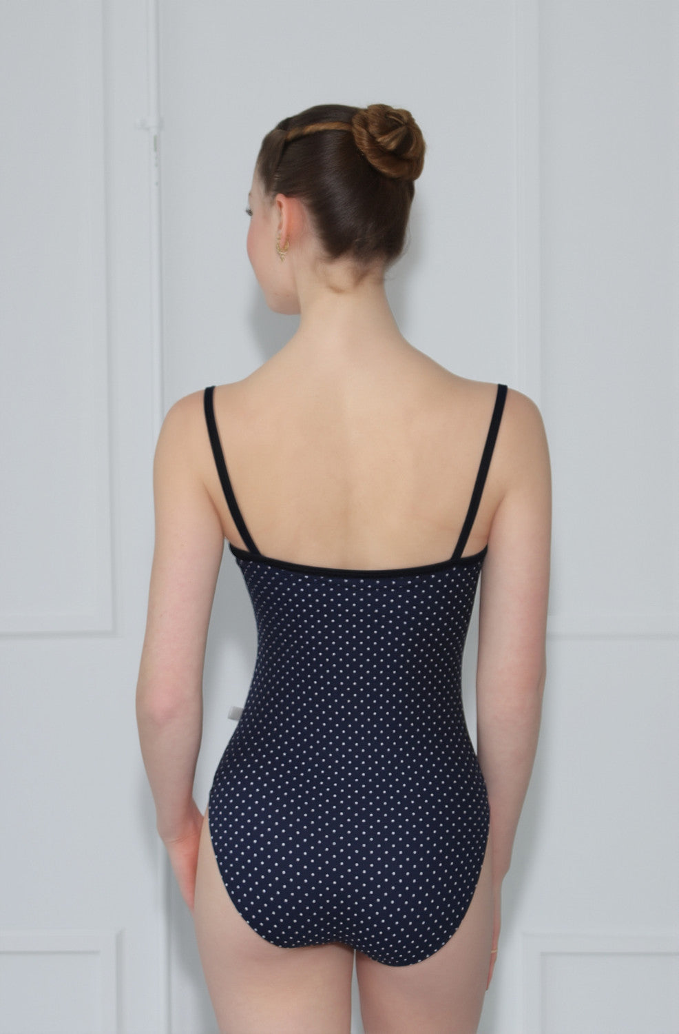 クラスイン キャミソールレオタード Class In NAVY TINY POLKA DOTS CAMI
