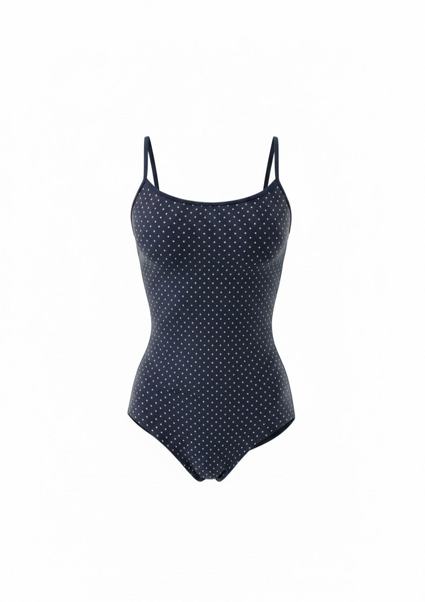 クラスイン キャミソールレオタード Class In NAVY TINY POLKA DOTS CAMI
