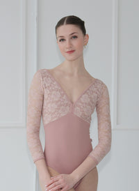 クラスイン  3/4スリーブレオタード Class In D.ROSE LACE OVERLAY LEO