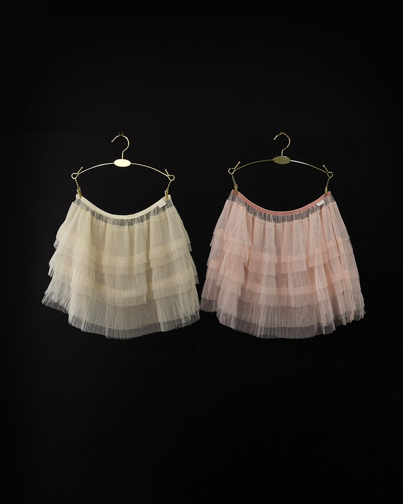 レヴダンス マリアン ティアード スカート ショート ピンク LEVDANCE marie-Ann tiered skirt SHORT / PINK