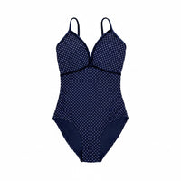 クラスイン キャミソールレオタード Class In NAVY POLKA DOTS WITH TRIM CAMI