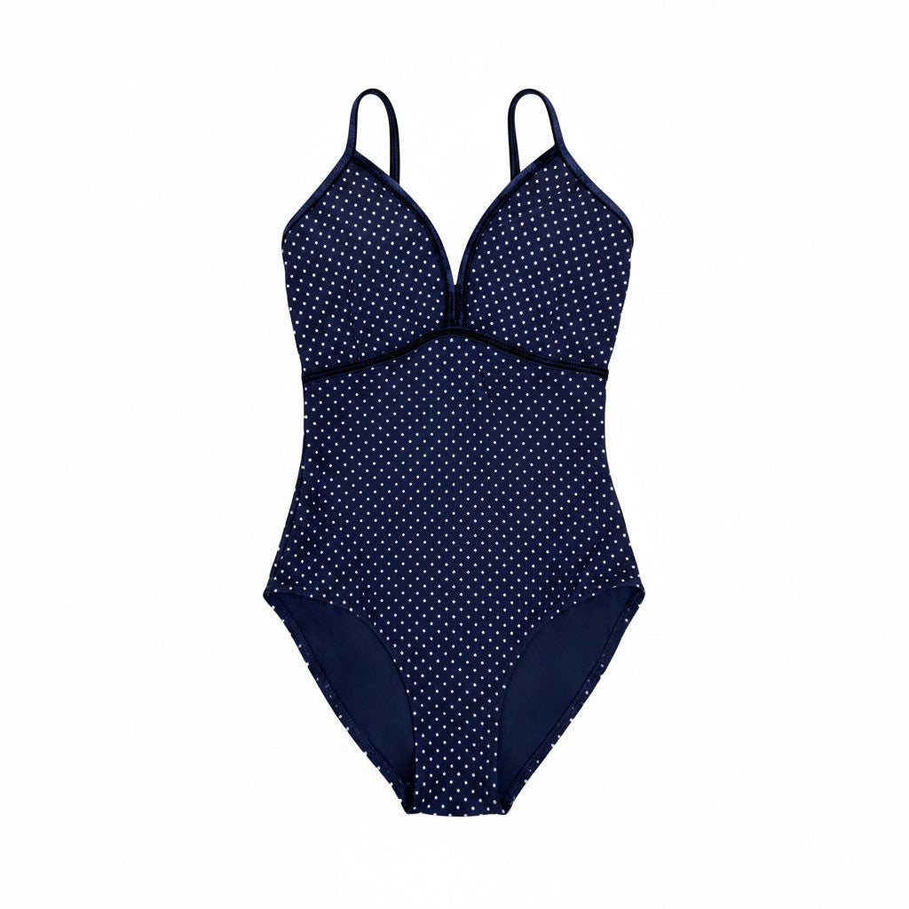 クラスイン キャミソールレオタード Class In NAVY POLKA DOTS WITH TRIM CAMI