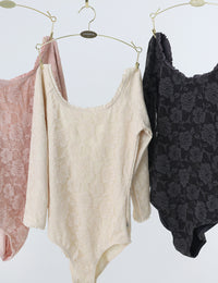 レヴダンス オリビアレースレオタード クリーム LEVDANCE olivia lace leotard CREAM