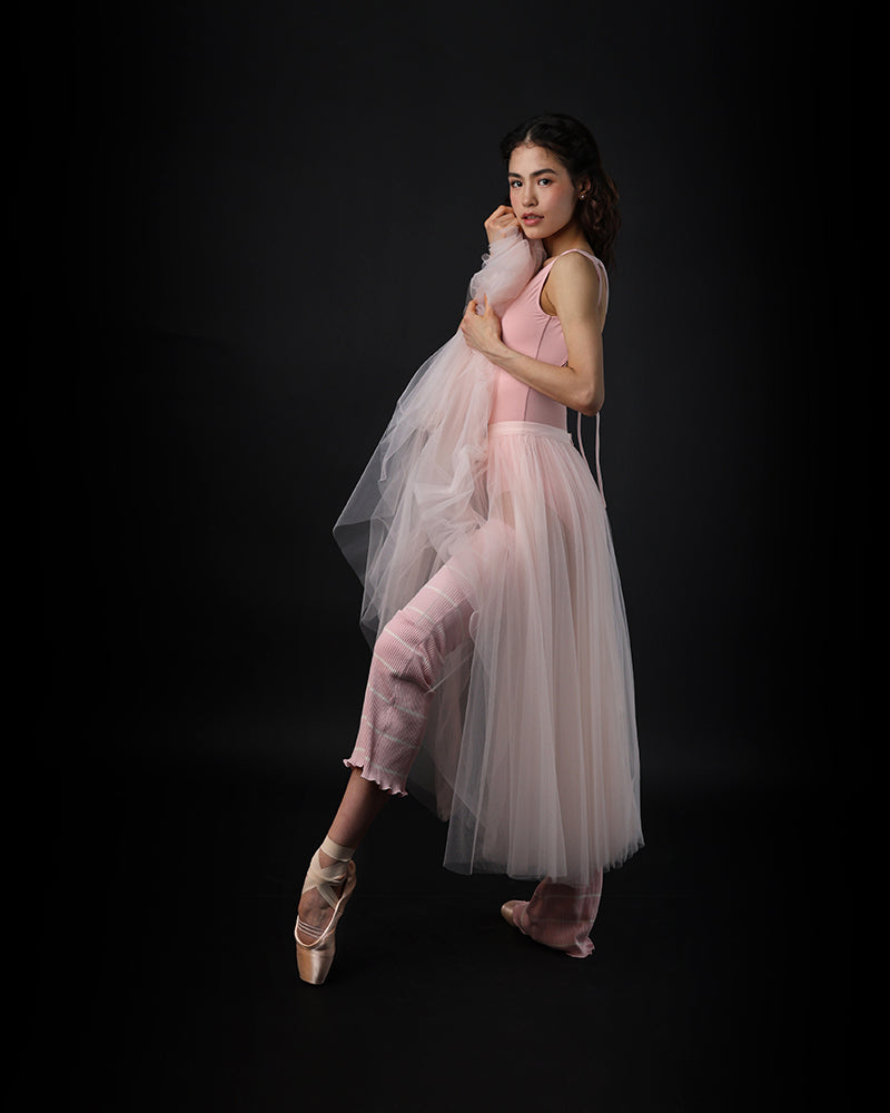 レヴダンス ストライプ セミフレア レッグウォーマー LEVDANCE stripe