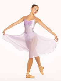 エレベ ダンスウェア マッケンジー レオタード Eleve Dancewear Mackenzie Leotard Iced Lilac Crushed Velvet RTW