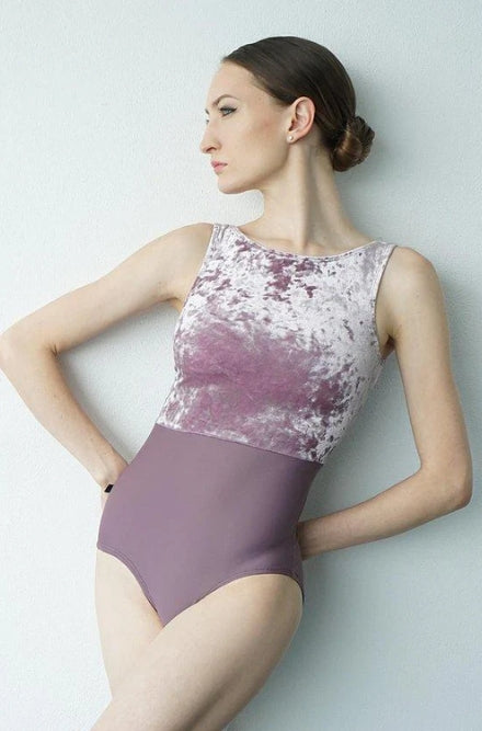 Jule Dancewear Royalette Leotard:  Velvet + Amethyst ジュールダンスウェア ロワイヤル レオタード アメジスト・クラッシュド・ベルベット＋アメジスト