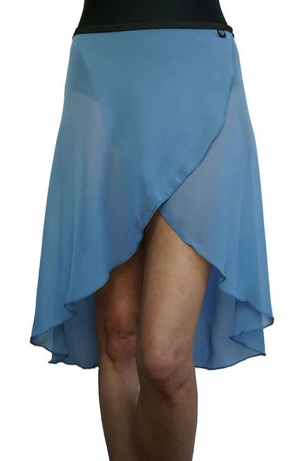 ジュールダンスウェア ロングリハーサル巻きスカート：スレートブルー Jule Dancewear Long Rehearsal Wrap Skirt: Slate Blue