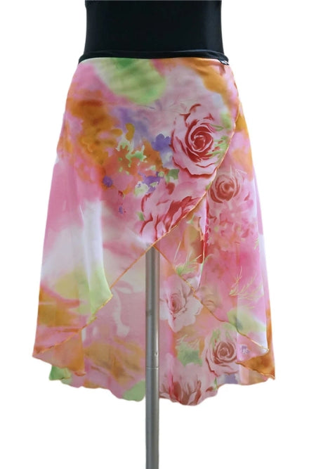 ジュールダンスウェア ロング巻スカート サマーローズ Jule Dancewear Long Wrap Skirt: Summer Rose
