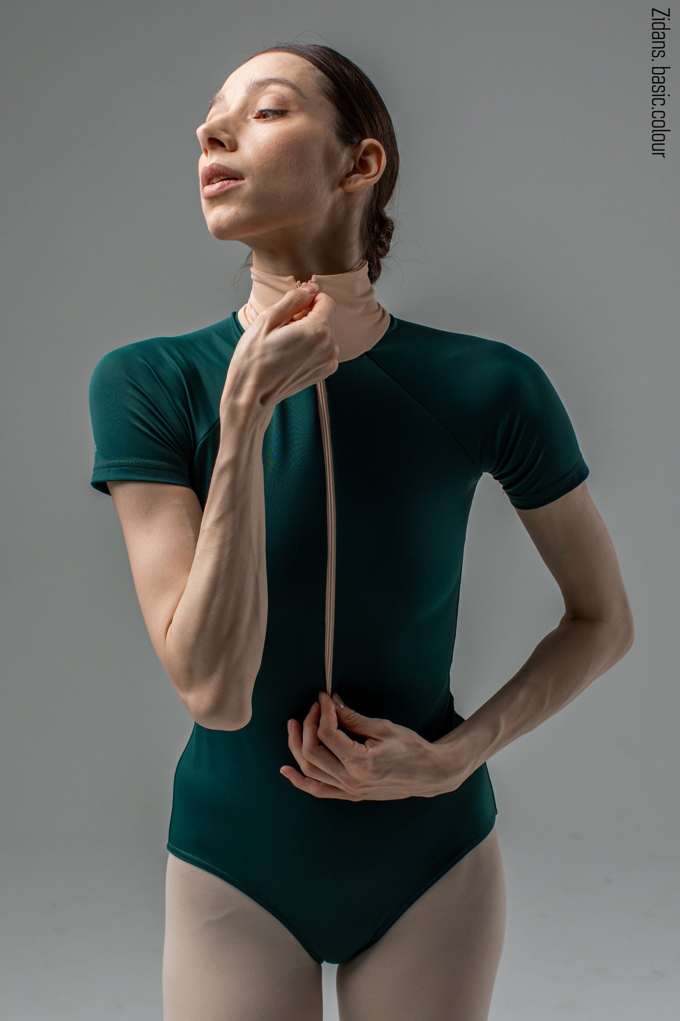 ジダンス ラグランジップ T-レオタード ZIDANS Raglan Zip T