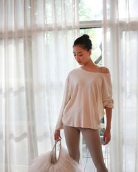 レヴダンス パリス バックツイスティッド トップ オートミール LEVDANCE paris back-twisted top OATMEAL