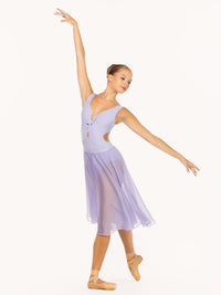 *エレベ ダンスウェア シフォン・リハーサル・スカート Eleve Dancewear Chiffon Rehearsal Skirt Lavender RTW