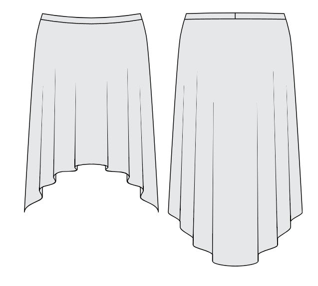 エレベ ダンスウェア カスタム ロングハイロースカート Eleve Dancewear Custom Long High-Low Skirt