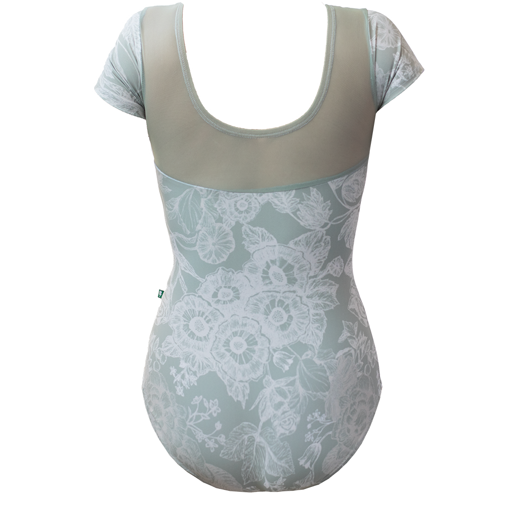 ラッキーレオ キャップスリーブレオタード Luckyleo ALOE TECUP & ALOE MESH CAP SLEEVE BREEZE