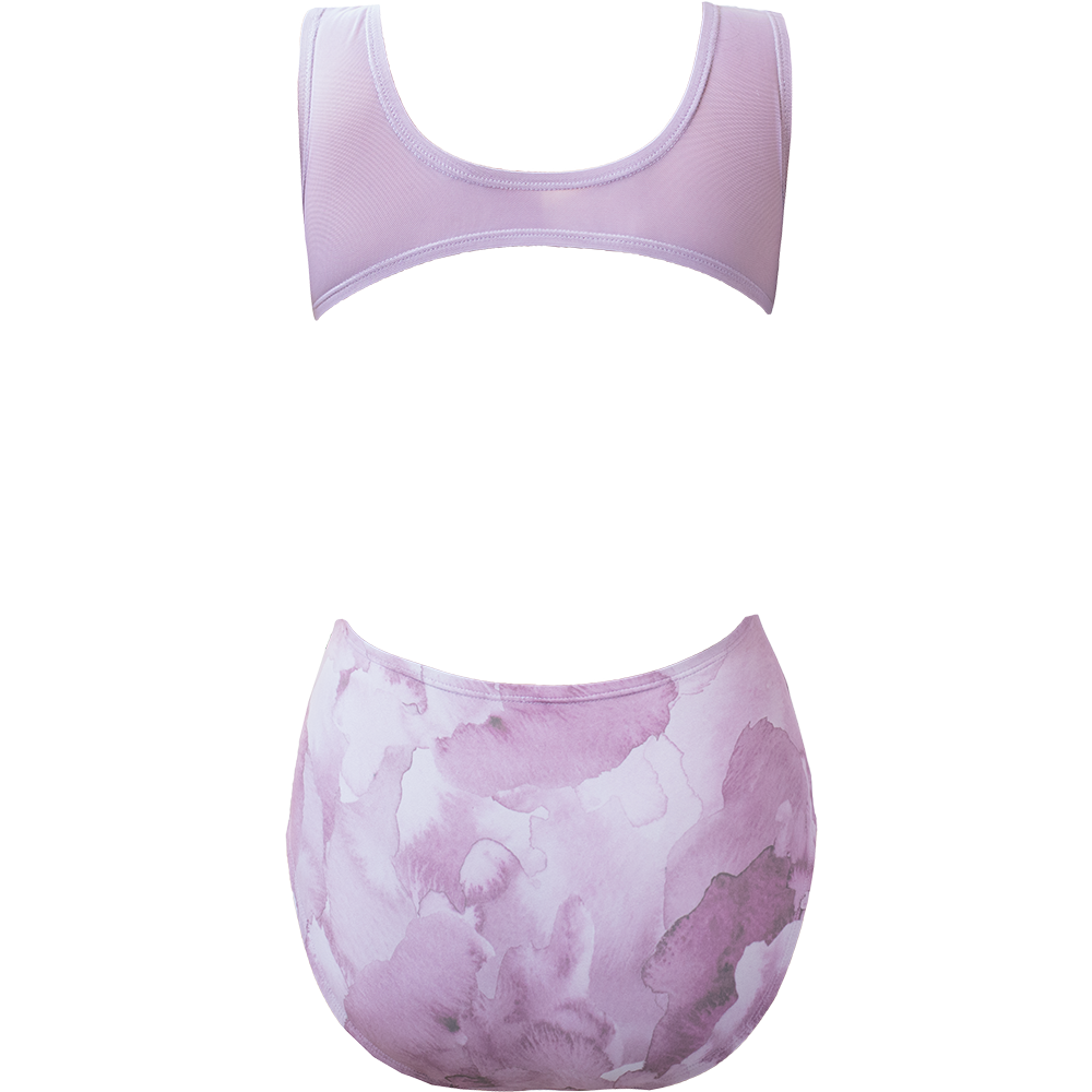 ラッキーレオ ノースリーブレオタード Luckyleo PURPLE DEPTHS & LILAC MESH PHOENIX