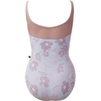 ラッキーレオ タンクレオタード Luckyleo BLUE PORCELAIN GARDEN & DUSTY ROSE MESH ACORN