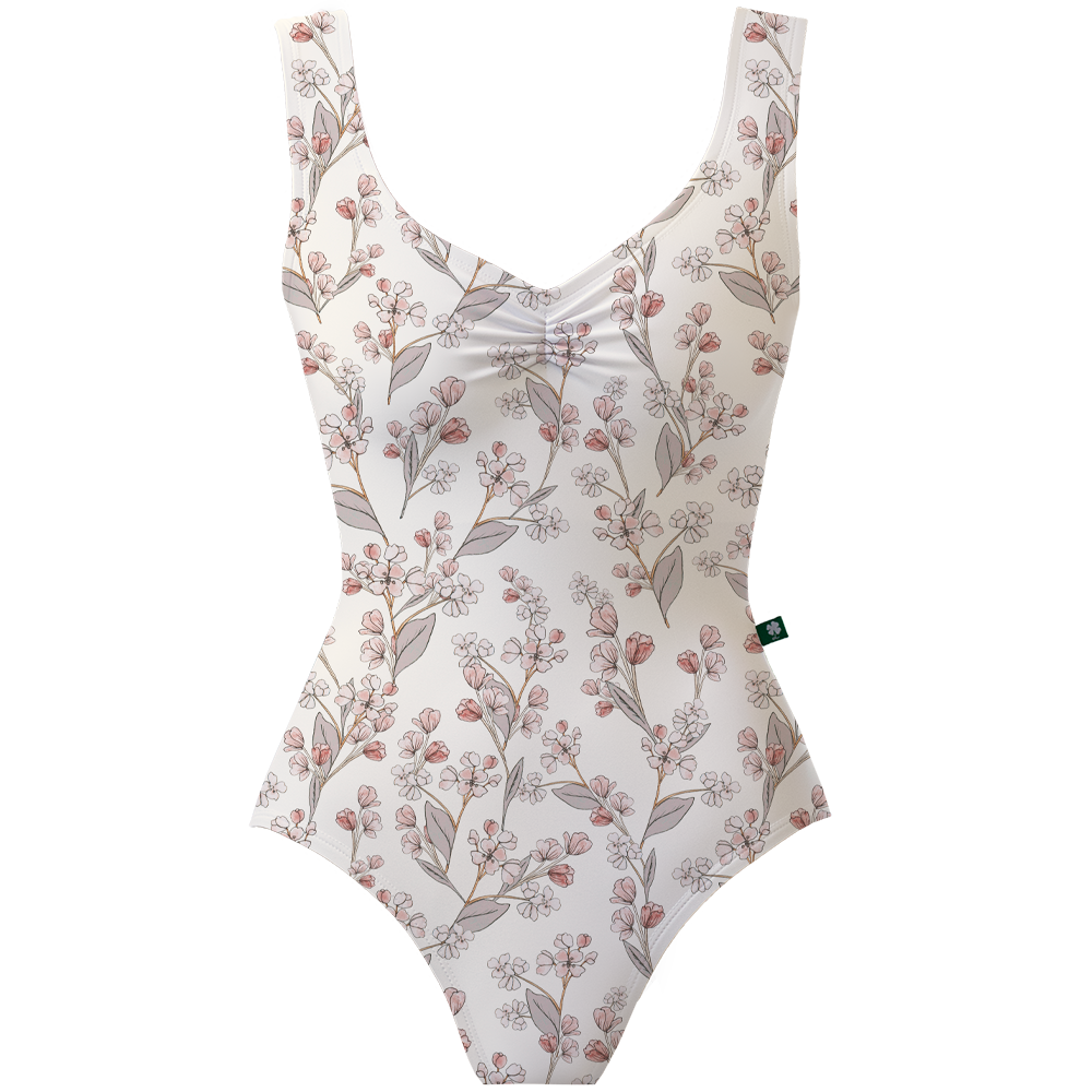 ラッキーレオ タンクレオタード Luckyleo CREAM APPLE BLOSSOM MOON LOW BACK