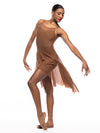 エレベ ダンスウェア ショートドラゴンフライスカート モカメッシュ（大人）Eleve Dancewear Short Dragonfly Skirt Mocha Mesh RTW