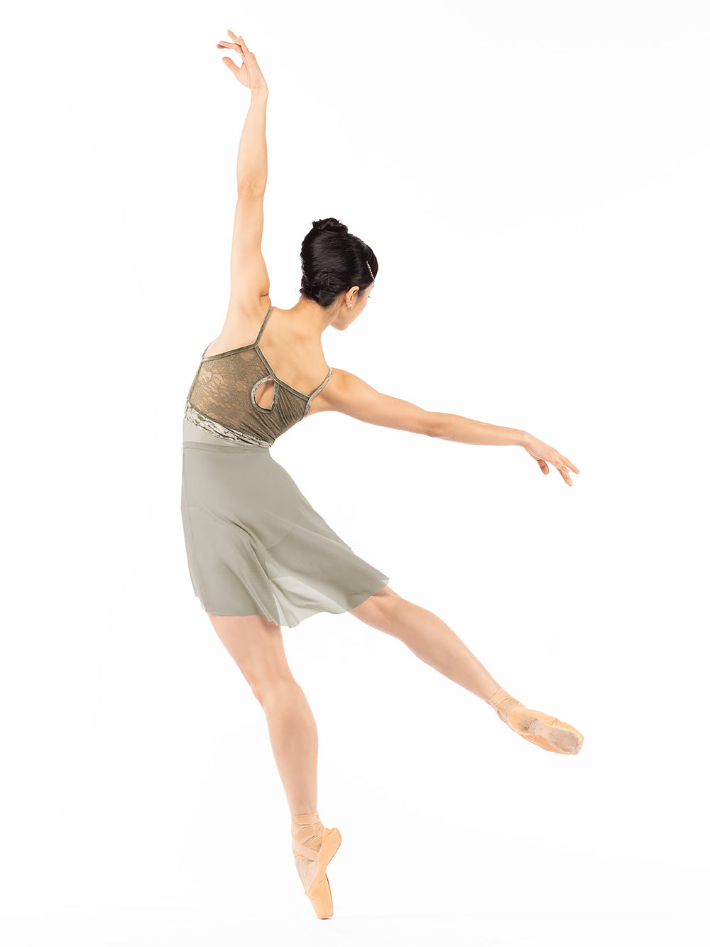 エレベ ダンスウェア エラ・レオタード マーキュリー ダスティ・オリーブ・レース Eleve Dancewear Ella Leotard Mercury Dusty Olive Lace RTW