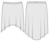 エレベ ダンスウェア カスタム ミッドハイロースカート Eleve Dancewear Custom Mid High-Low Skirt