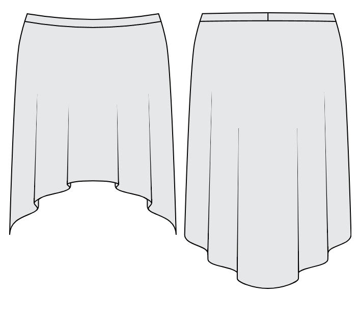 エレベ ダンスウェア カスタム ミッドハイロースカート Eleve Dancewear Custom Mid High-Low Skirt