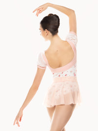 エレベ ダンスウェア ヒップスタースカート パウダーピンクメッシュ Eleve Dancewear Hipster Skirt Powder Pink Mesh RTW