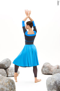 ジダンス リバーシブルリハーサル スカート ZIDANS Two-sided rehearsal skirt rock-sky
