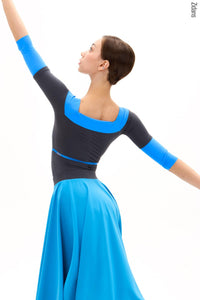 ジダンス リバーシブルリハーサル スカート ZIDANS Two-sided rehearsal skirt rock-sky