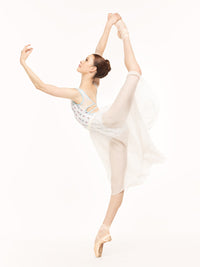 エレベ ダンスウェア シフォン・リハーサル・スカート Eleve Dancewear Chiffon Rehearsal Skirt Stage White RTW