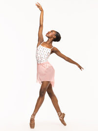 *エレベ ダンスウェア ミッドハイロースカート Eleve Dancewear Mid High-Low Skirt Rose Mesh RTW