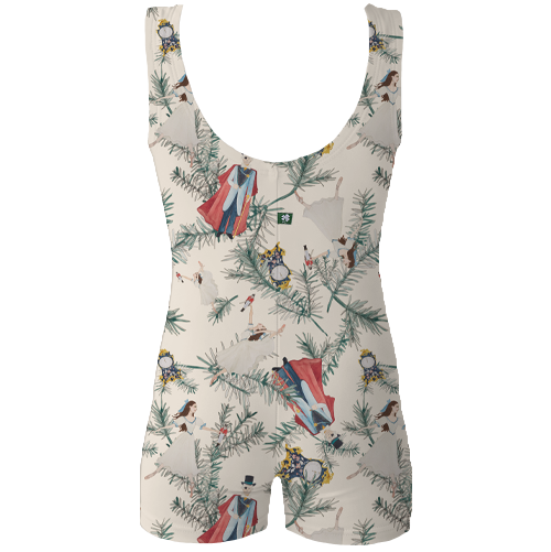 ラッキーレオ Luckyleo Ivory Party Scene Shine Shorts Unitard